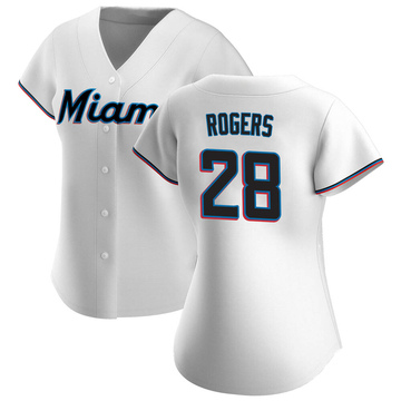 Youth Miami Marlins Trevor Rogers #28 White Replica Baseball Jersey