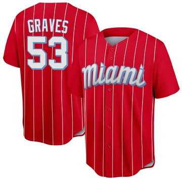 2018 Miami Marlins Brett Graves #53 Game Used Orange Jersey DP13675